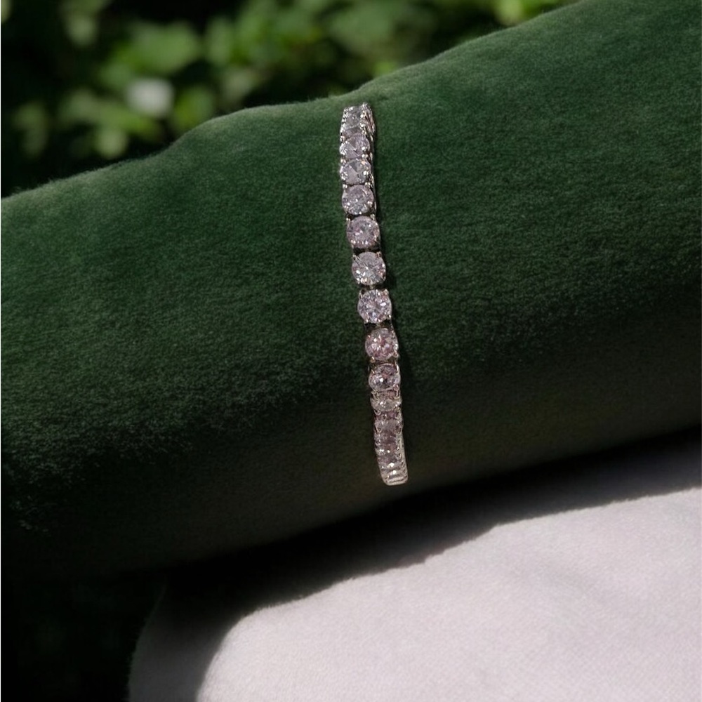 Elegant Silver Tennis Bracelet